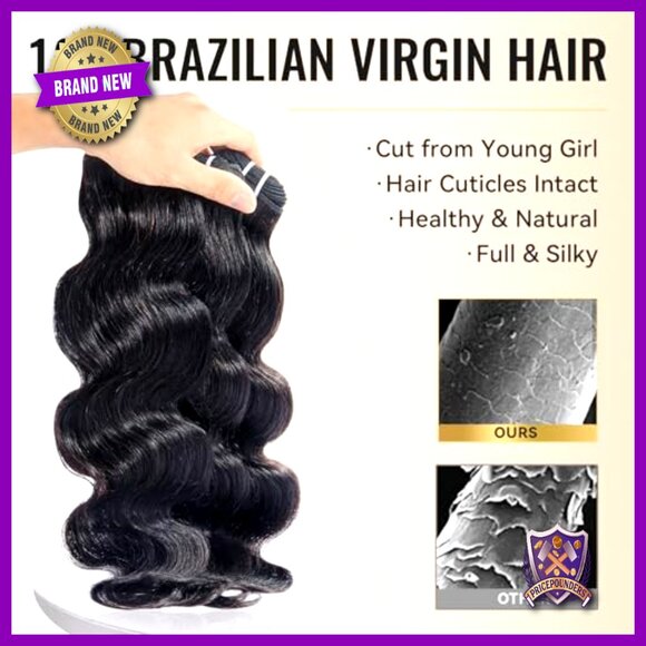 Body Wave Human Hair Extensions, Brazilian Virgin Hair, 18-22 Inch
